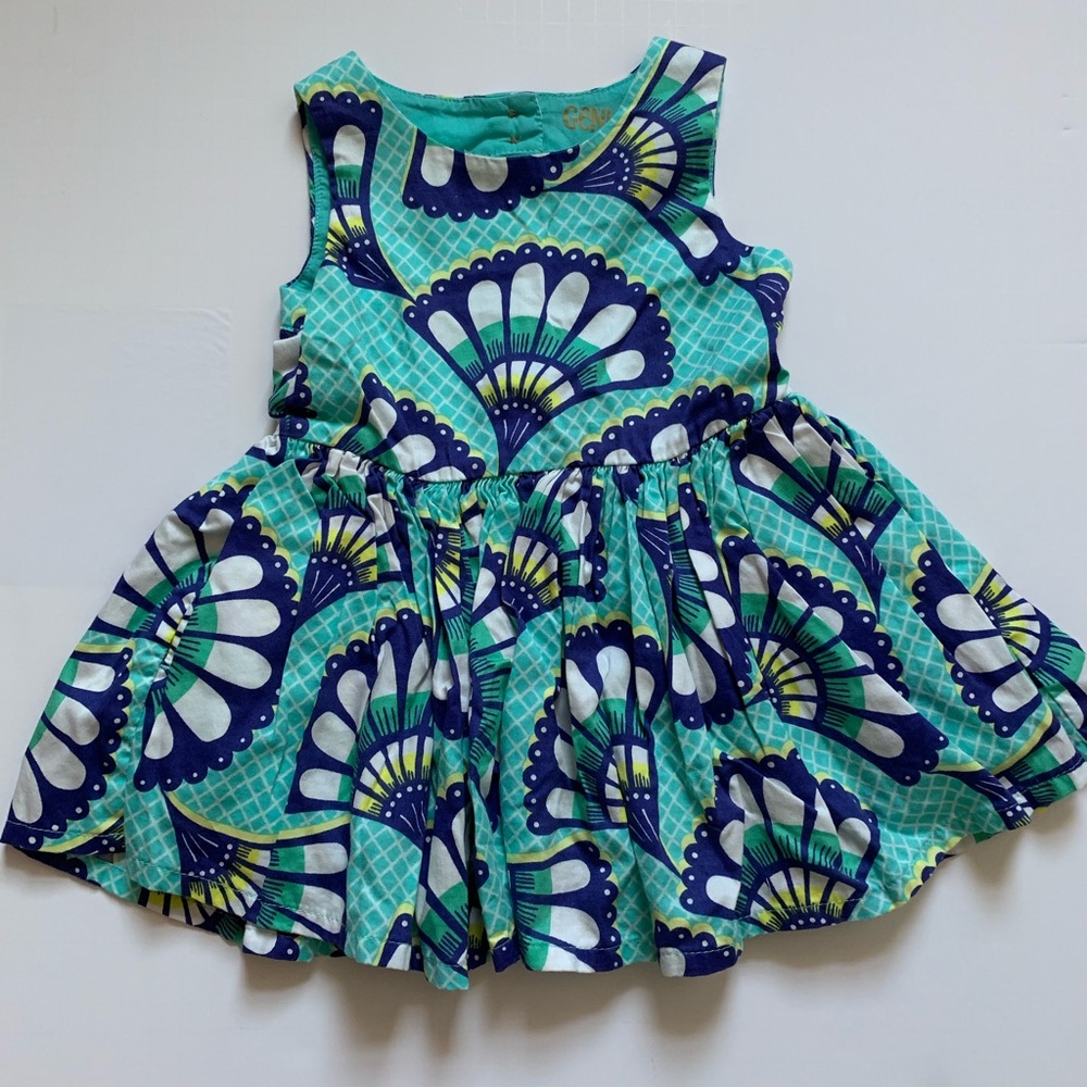 Teal Key Hole Back Dress